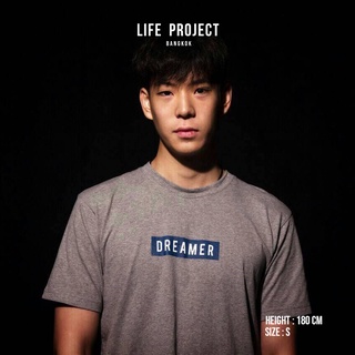 [LIFEPROJECTBKK] DREAMER GRAY TEE - เสื้อยืดผ้า cotton แท้ 100%