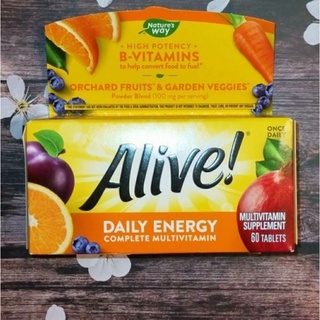 🇺🇸วิตามินรวม แร่ธาตุ วิตามิน(เลื่อนมีรีวิว) -Alive! Daily Energy, Multivitamin-Multimineral, 60 Tablets