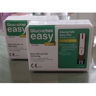 Glucochek Easy Pro แผ่นตรวจน้ำตาล กลูโคเช็คอีซี่โปร 50ชิ้น(2กล่อง) ของแท้ หมดอายุ 2024/11