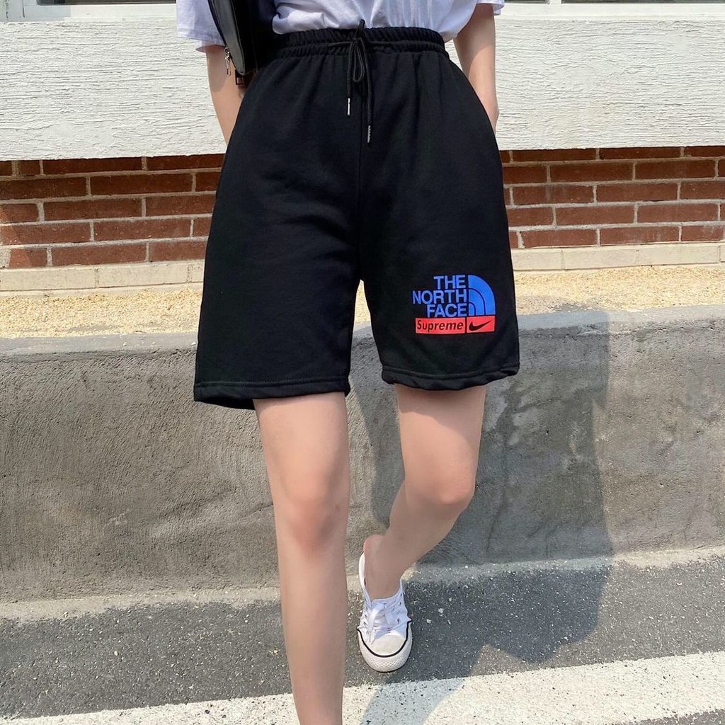 ✹✿♝Supreme North Face สบาย ๆ กางเกงขาสั้น หลวม สะดวกสบาย