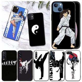 เคสโทรศัพท์มือถือ แบบนิ่ม พิมพ์ลายอนิเมะ sport taekwondo สีดํา สําหรับ Realme C2 C3 C12 C15 C11 2020 C11 2021