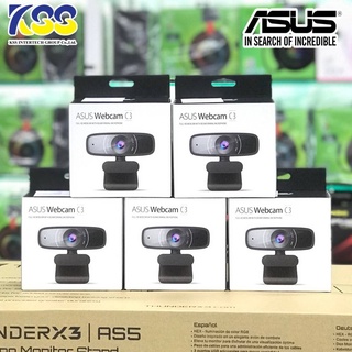 WEBCAM (เว็บแคม) ASUS WEBCAM C3 FHD 1080P (1920 x 1080) 30fps (เอียงได้ 90°| หมุน 360°) มีไมโครโฟนในตัวสองตัว ประกัน 2ปี