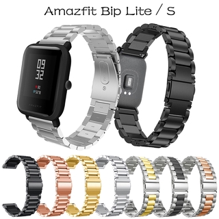 สายนาฬิกาข้อมือสเตนเลส 20 มม. สําหรับ Xiaomi Huami Amazfit bip Bit Lite bip 3 bip u pro bip s Youth 1S