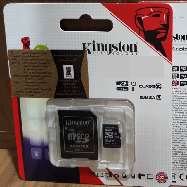 Kingston Memory Micro SD Card 32GB Class10 ของแท้