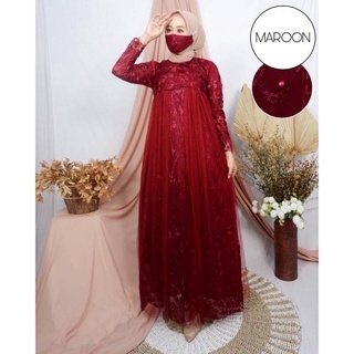 Maxi AULIA L XL หน้ากากกระเบื้องเกมมิส MUTIARA GAMIS PREMIUM MAXI PREMIUM MAXI GAMIS FREE Mask GAMIS Tille 7 สี