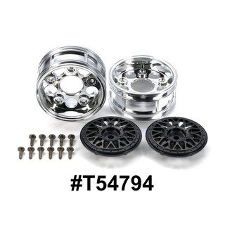 TAMIYA 54794 TWO-PIECE MESH WHEELS (2PCS., BLACK) 26mm