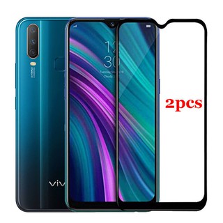 2PCS กระจก VIVO Y17 Tempered Glass Full Cover Glass VIVO Y 17 Screen Protector กระจกครอบเต็ม ป้องกันหน้าจอ