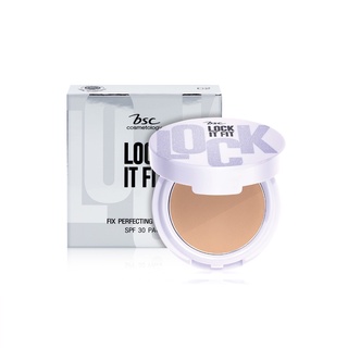 BSC LOCK IT FIT FIX PERFECTING POWDER SPF30 PA++ แป้งผสมรองพื้น บีเอสซี ล็อค อิท ฟิต ฟิกซ์ เพอร์เฟ็คติ้ง พาวเดอร์