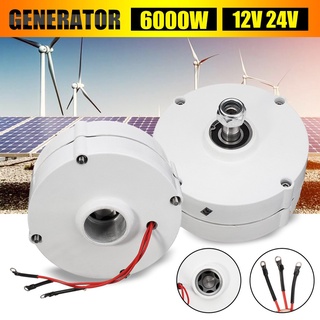 เครื่องกำเนิดไฟฟ้าแม่เหล็กถาวรสำหรับเครื่องยนต์ดีเซลกังหันลม 6000W 12V 24V เครื่องกำเนิดไฟฟ้า 3 เฟสปัจจุบัน PMSG แม่เหล็กถาวรมอเตอร์กระแสสลับสำหรับเครื่องกำเนิดไฟฟ้ากังหันลม เครื่องยนต์ดีเซล