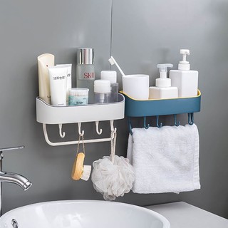 BST❀ Bathroom Shelf Storage Organizer Self Adhesive Wall Mounted Shower Rack Shampoo Combo 010