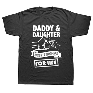 เสื้อยืดแขนสั้น ผ้าฝ้าย พิมพ์ลายโลโก้ Daddy And Daughter Best Friends For Life Fathers Day Dad ของขวัญ สําหรับพ่อ และลูก