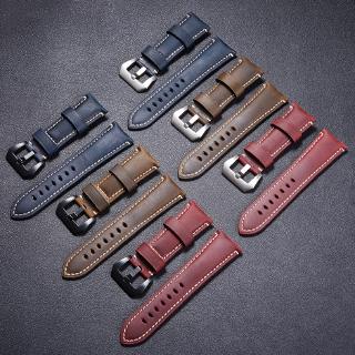 High Quality Crazy Horse Genuine Leather Watch band  22mm 24mm 26mm Width Wristband Solid Buckle