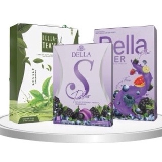 แพคเกจใหม่ เดลล่า (Della S , Della Tea S , เดลล่า ไฟเบอร์) Dellas เดลล่า เดลล่าทีส์ Della Tea S ชาเขียว ยาลดทอฝัน