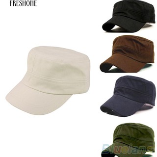 FreshoneClassic Women Adjustable Vintage Vintage Army Military หมวกสไตล์นักเรียนนายร้อย