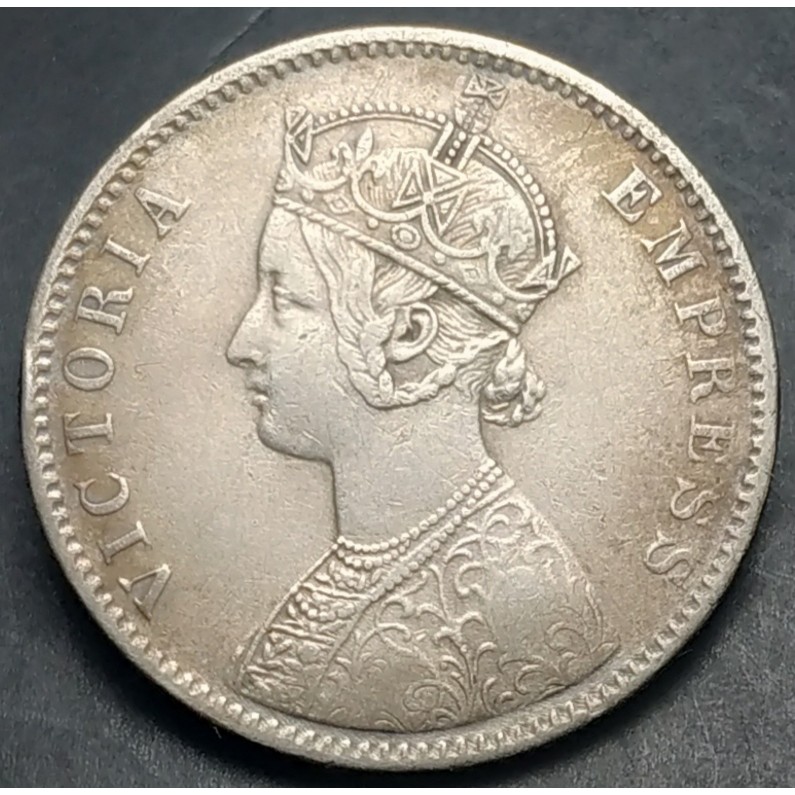 ปี 1890, เหรียญ 1 Rupee เนื้อเงิน, ประเทศอินเดีย ยุคอาณานิคมอังกฤษ (British  India) , Queen Victoria | Shopee Thailand