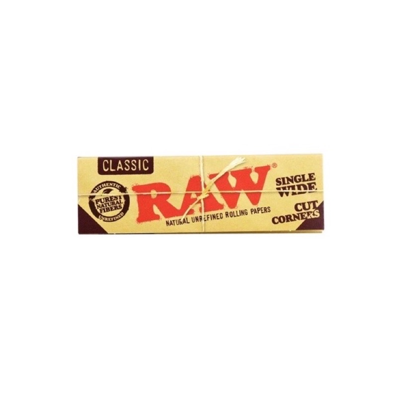 Raw classic cut single wide กระดาษม้วนแบบตัดมุม 70 mm. 50แผ่น