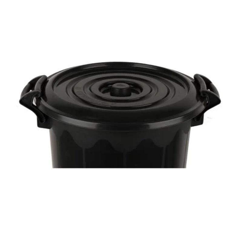 [พร้อมส่ง] ถังขยะกลม ฝาเปิด ACCO 66 ลิตร สีดำ ผลิตจากพลาสติกคุณภาพ ไร้สารพิษ ปลอดภัยในการใช้งาน น้ำหนักเบา ถังขยะใบใหญ่