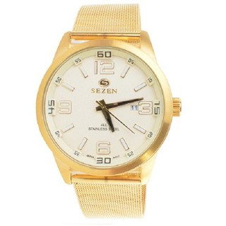 Sezen นาฬิกาข้อมือผู้ชาย Analog quartz Stainless Steel - 1423BM005 /Gold