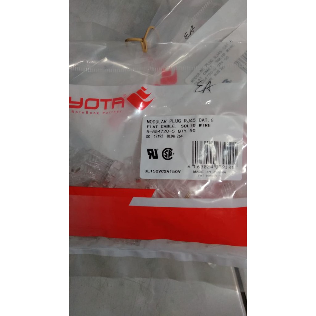 Modular Plug Eyota Rj45 Cat6 CONNECTOR CAT 6 JACK RJ45 CAT6e CONNECTOR RJ 45 CONNECTOR