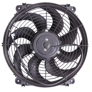 UNIVERSAL A/C Fan  12V 14 inch  (Curve Blade) ชุดพัดลมหม้อน้ำ