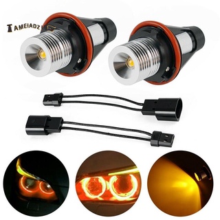 8000K Amber LED Angel Eye Marker Halo Light Bulbs Lamps for -BMW E39 E53 E60 E63 E64 E66 E87 5 6 7 X3 X5 [Pack of 2 Pcs]