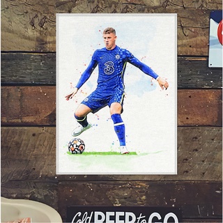 โปสเตอร์ ผ้าแคนวาส รอสส์ บาร์คลีย์ เชลซี Ross Barkley Chelsea ภาพวาด ศิลปะ นักบอล นักฟุตบอล