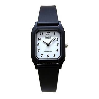 Casio นาฬิกาผู้หญิง สีดำ สายเรซิ่น รุ่น LQ-142,LQ-142-7B