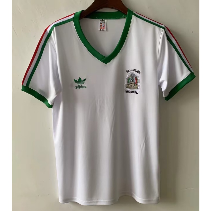 เสื้อกีฬาแขนสั้น ลายทีมชาติฟุตบอล Mexico 1983 S-XXL ชุดเยือน แห้งเร็ว AAA