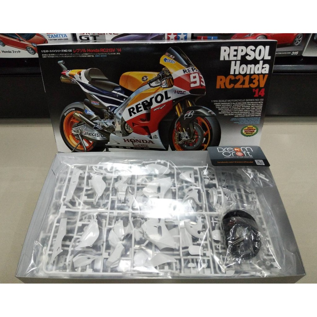 TAMIYA 1/12 Repsol Honda RC213V -14 (โมเดลรถจักรยานยนต์ Model DreamCraft)
