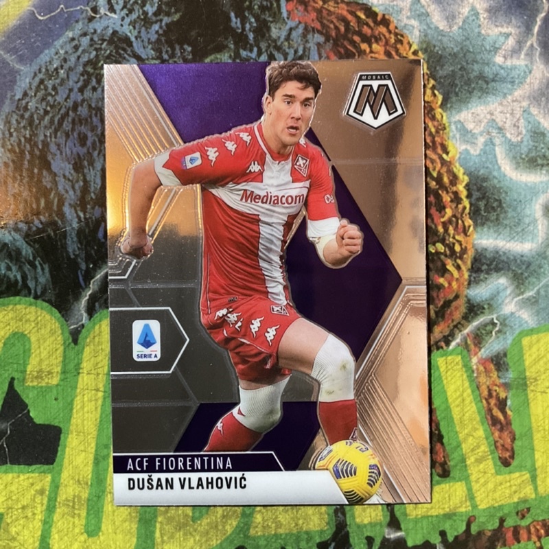 2020 - 21 Panini Mosaic Serie A Dusan Vlahovic  Base Cards การ์ดนักฟุตบอล การ์ดสะสม การ์ดpanini