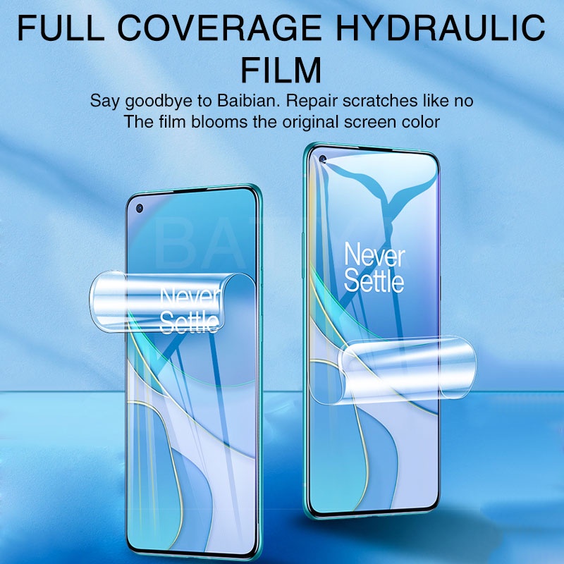ฟิล์มไฮโดรเจลกันรอยหน้าจอ แบบนิ่ม สําหรับ OnePLus 7T 6T 5T 8T Pro OnePLus 7 6 5 8 9 9R Nord #8