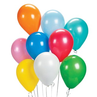 BK Balloon ลูกโป่งกลมสีธรรมดา คละสี ขนาด 12 นิ้ว จำนวน 40 ลูก