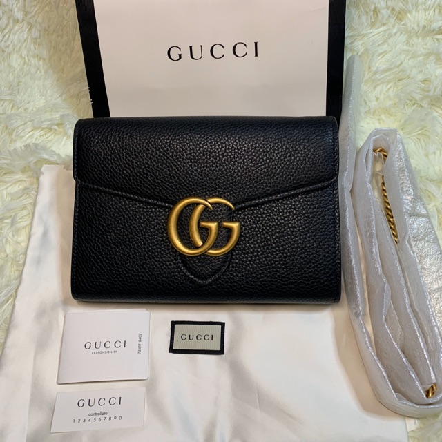Used like new gucci marmont woc wallet on chain