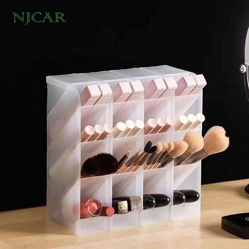 NJCAR H8812 กล่องใส่ปากกา เก็บของ 4ช่อง กล่องจัดเก็บเครื่องเขียน