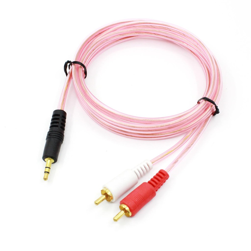 【1.5m/3m/5m/10m】3.5mm to 2 RCA audio cable, for phone, headphone, speaker black 3.5mm Jack stereo to