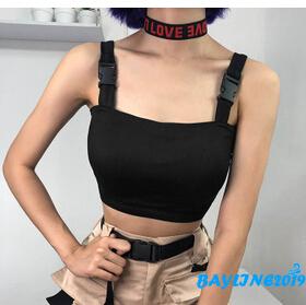 Bay - Women S เสื้อกล้ามสําหรับสตรีแขนกุดสีดําทรงสลิมฟิต