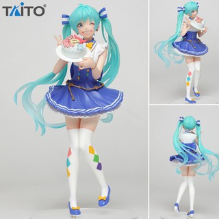 Model Figure งานแท้ Original Taito Project Diva โปรเจกต์ ดีวา Hatsune Miku ฮัตสึเนะ มิกุ Happy Birthday สุขสันต์วันเกิด