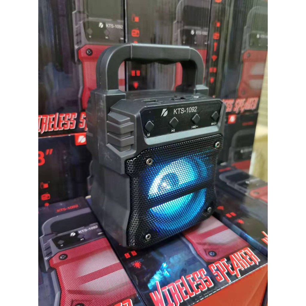 ลำโพงบลูทูธ เสียงดังรุ่น สามารถเสียบไมค์โคโฟนได้ และ ระบบ LED.ค่ะ KTS-1092