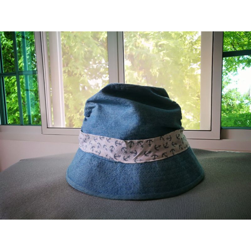 used Portland แท้ หมวกทรงบักเก็ตน่ารักสีฟ้า ไซส์ M C5PK