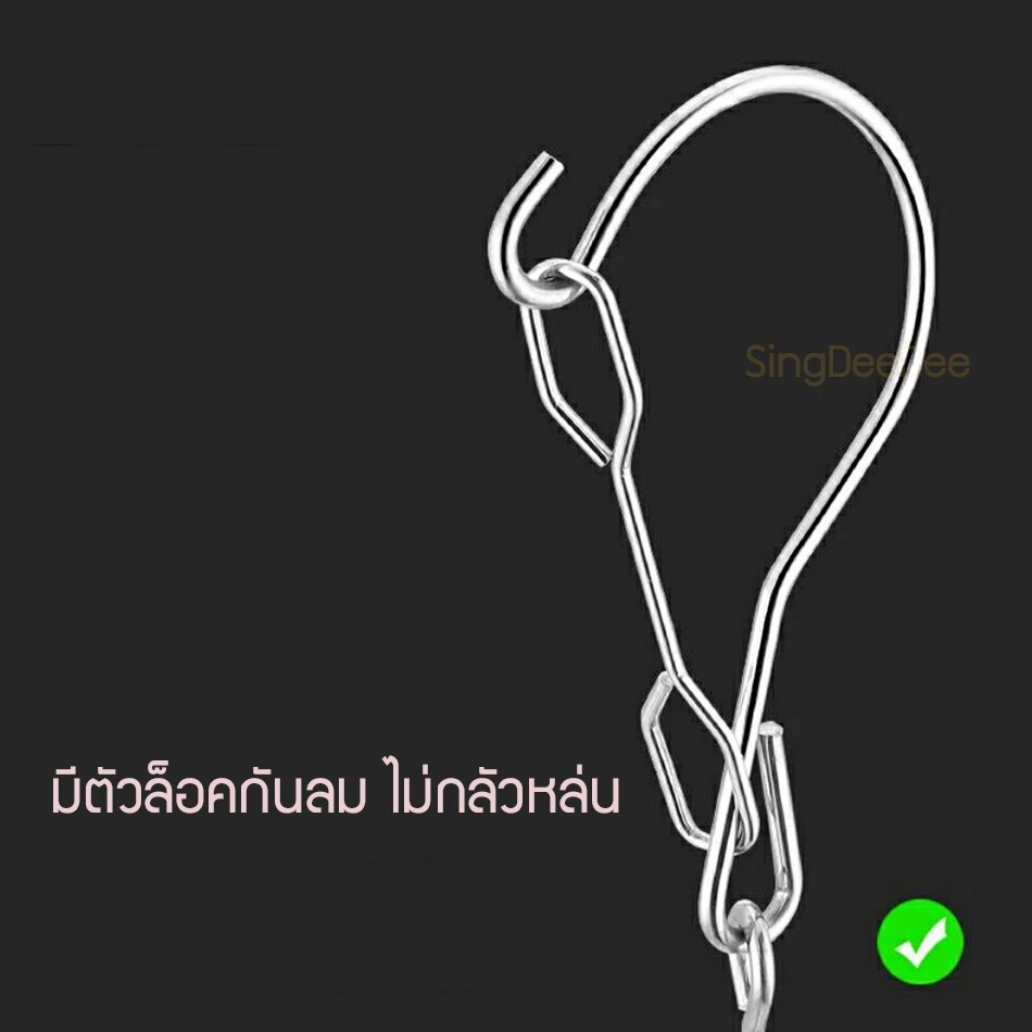 ที่หนีบผ้าสแตนเลสแบบเหลี่ยม 20/30/40 ตัวหนีบ thumbnail 5