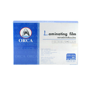 พลาสติกเคลือบบัตร Orca ขนาด A4 (216x303 มม.) ออร์ก้า หนา 125 ไมครอน ฟิล์มเคลือบบัตร Laminating Film บรรจุ 100 แผ่น