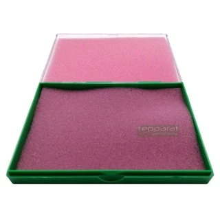 กล่องพระช่องเดียว flip collector box(clear lid) ถาดสีทึบ ฝาฟลิปใส 4 Size สะสมพระเหรียญ เครื่องประดับ