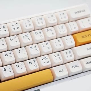 คีย์แคป Honey Milk คีย์ไทย ภาษาไทย Keycaps  XDA Profile Thai/Japanese/English Dye sublimation keycaps