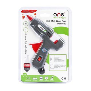 ปืนยิงกาว 20 วัตต์ สีเทา-ส้ม ONE Glue Gun 20 W Gray-Orange ONE