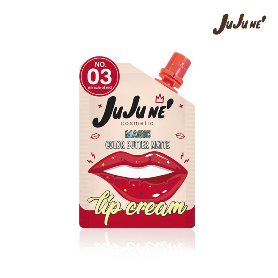 JUJU NE' จูจู เน่ เมจิก คัลเลอร์ บัตเตอร์ แมท ลิป ครีม สี 03 (EXP,26/1/2024)