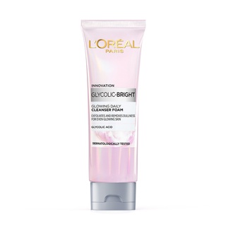 L’OREAL PARIS ลอรีอัล ปารีส ไกลโคลิค-ไบรท์ โกลว์อิ้ง เดลี่ คลีนเซอร์ โฟม 100 มล.