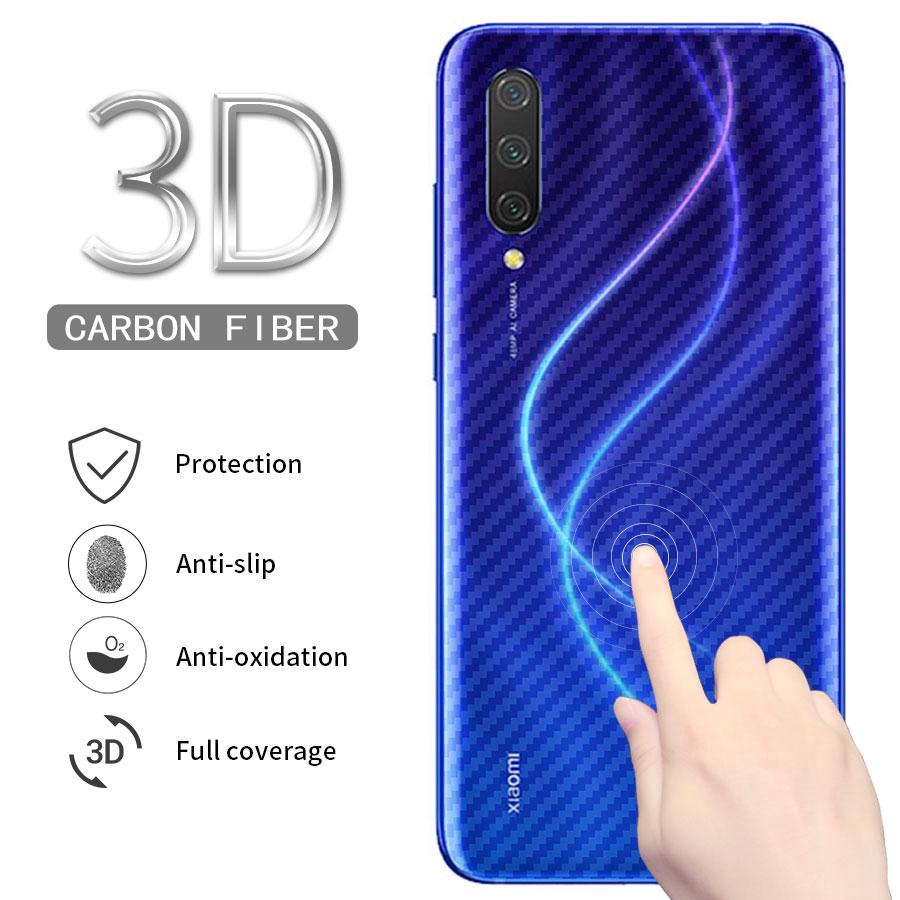 ฟิล์มหลังเครื่อง 3D คาร์บอนไฟเบอร์ สำหรับ Xiomi Xiaomi Mi A3 MiA3 Mi9T 9T 9 8 SE Pro Lite