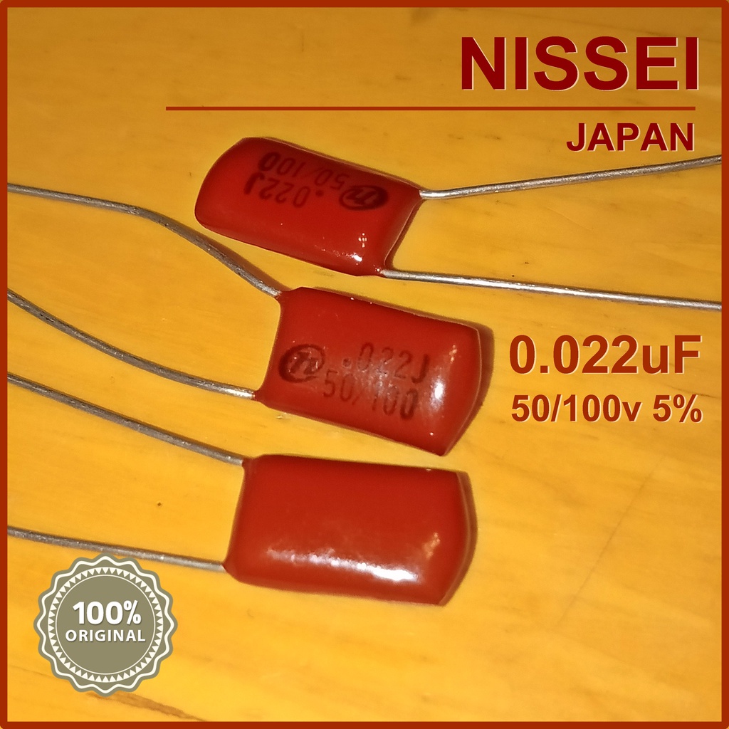 C Capacitor Mylar ( ไมล่า )  ยี้ห้อ NISSEI 0.022uF 0.008uF 0.015uF NOS