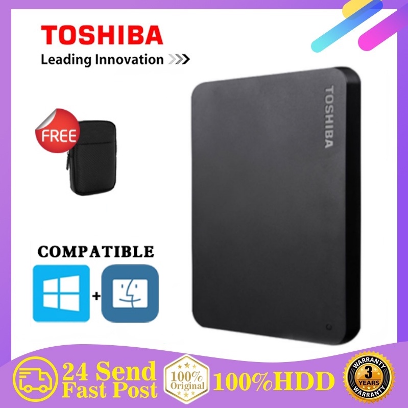 Authentic ！Toshiba External Hard Disk 2TB 500GB 1TB  Canvio Basics / Canvio Advance Portable HDD USB 3.0