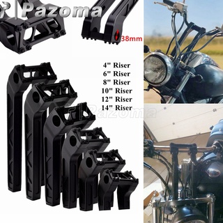 PA CNC 4 "-14" Club Seatpullback One-Piece Top 38Mm Handlebar Clamp Risers สำหรับ Harley Dyna Sportster S